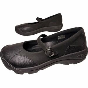 Keen Prisdio Mary Jane Shoes Women's 9 Black Leather Comfort Flats Casual Travel